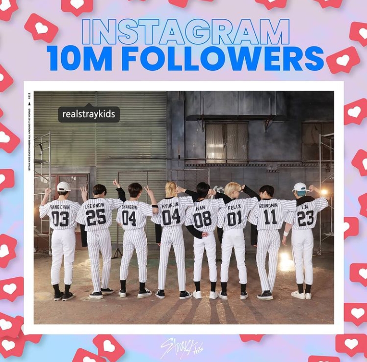 Stray Kids celebrated 10 million followers on Instagram