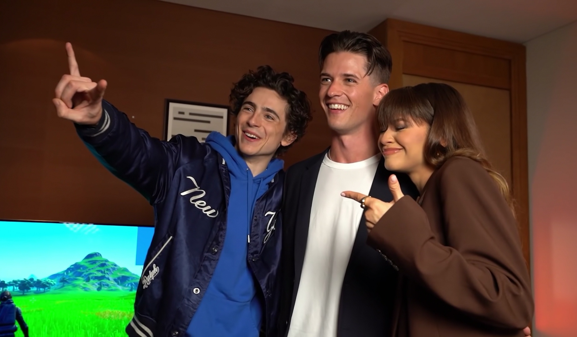 Timothée Chalamet, Nate Hill, and Zendaya