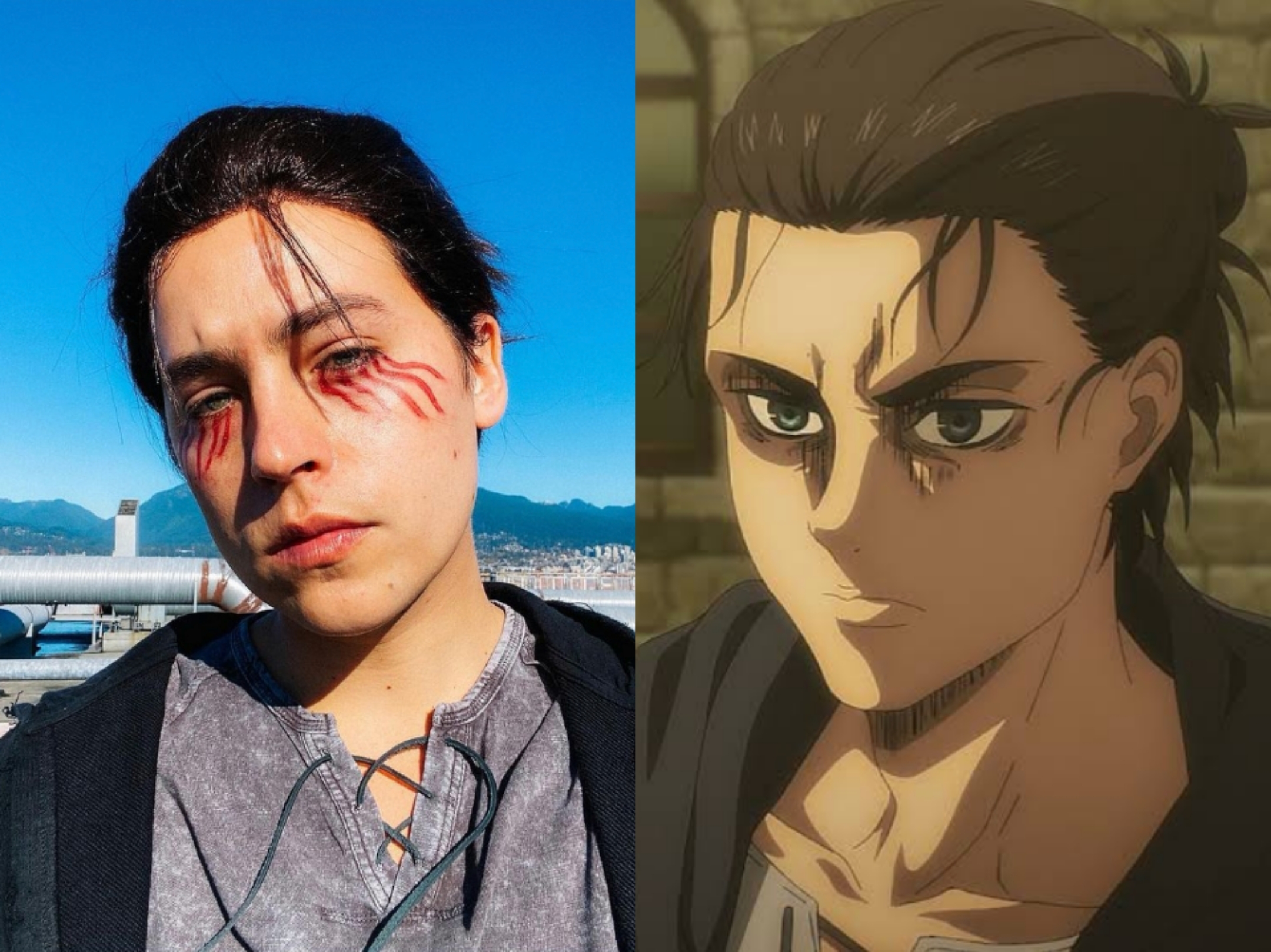 Cole Sprouse and Eren Yeager