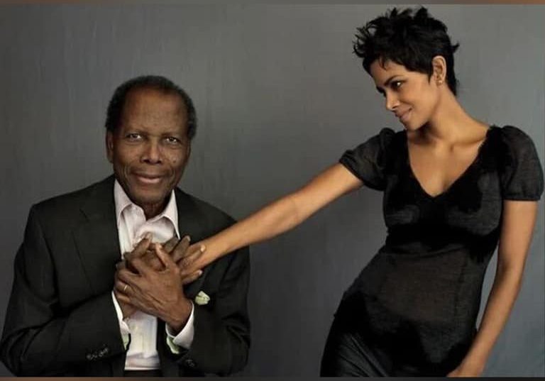 Halle Berry and Sidney Poitier
