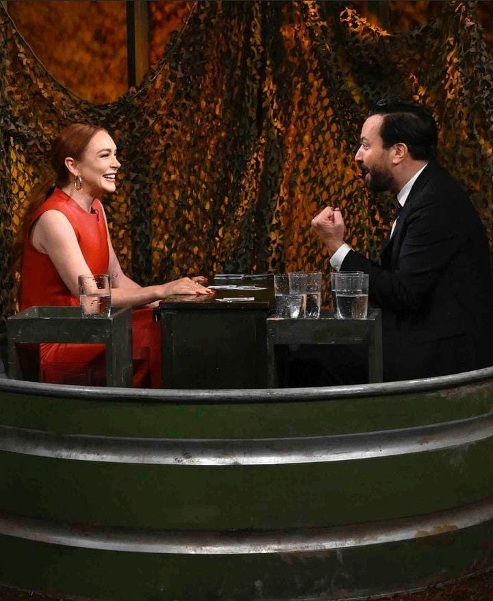 Lindsay with Jimmy in the show