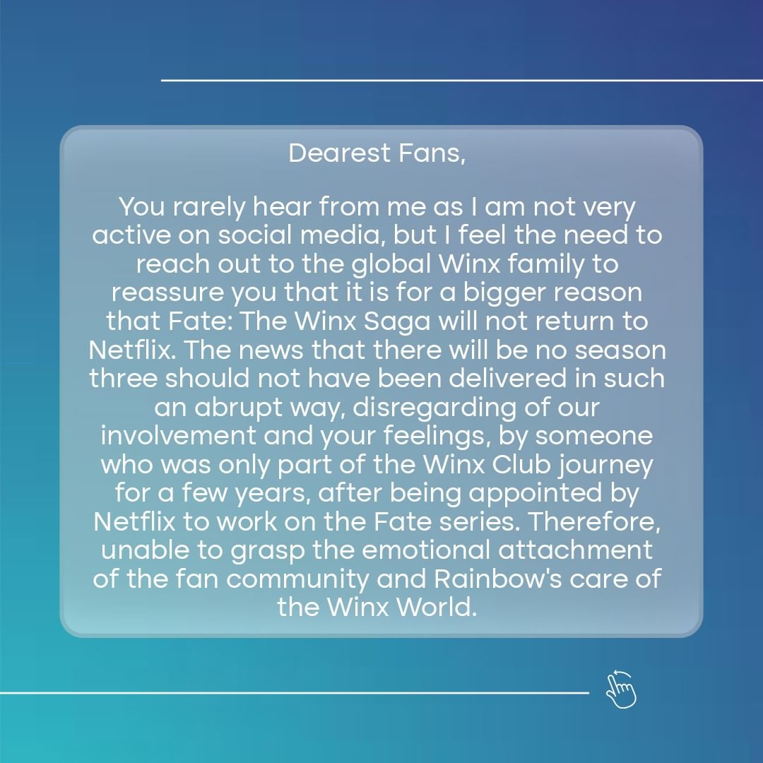 A message to Fate: the winx saga's fans