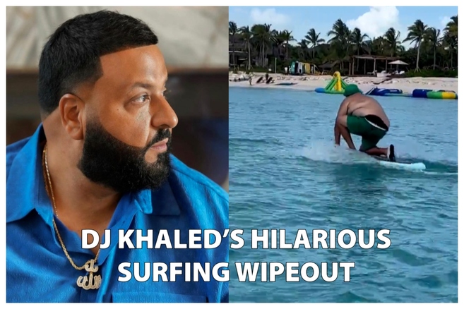 DJ Khaled's Electric Hydrofoil Wipeout While Surfing: A Painful Tale of His First Attempt 14