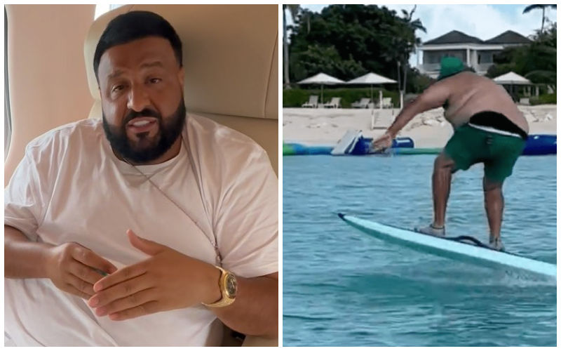 DJ Khaled's Electric Hydrofoil Wipeout While Surfing: A Painful Tale of His First Attempt 11