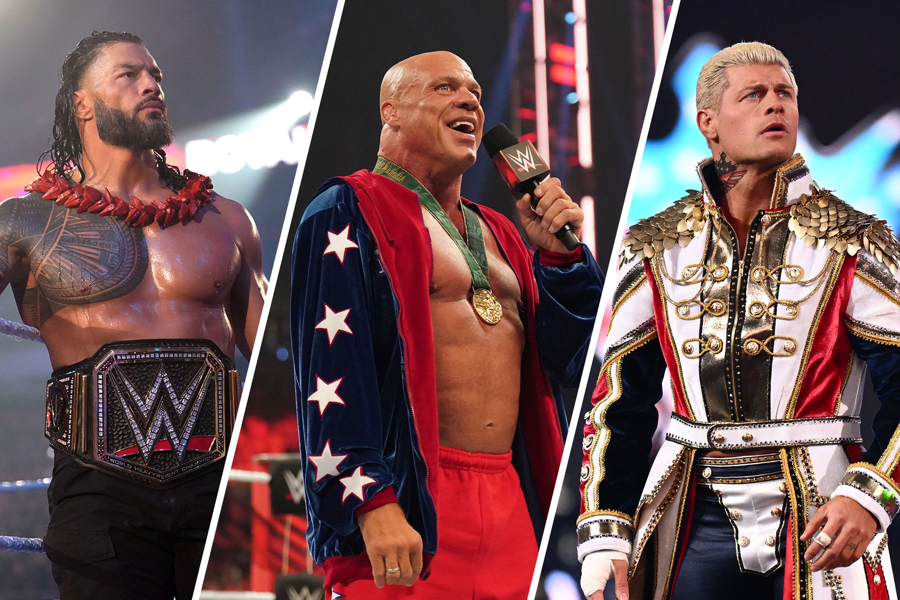 Kurt Angle Replaces Roman Reigns at TLC - A Look Back at Their Wrestling Careers 13